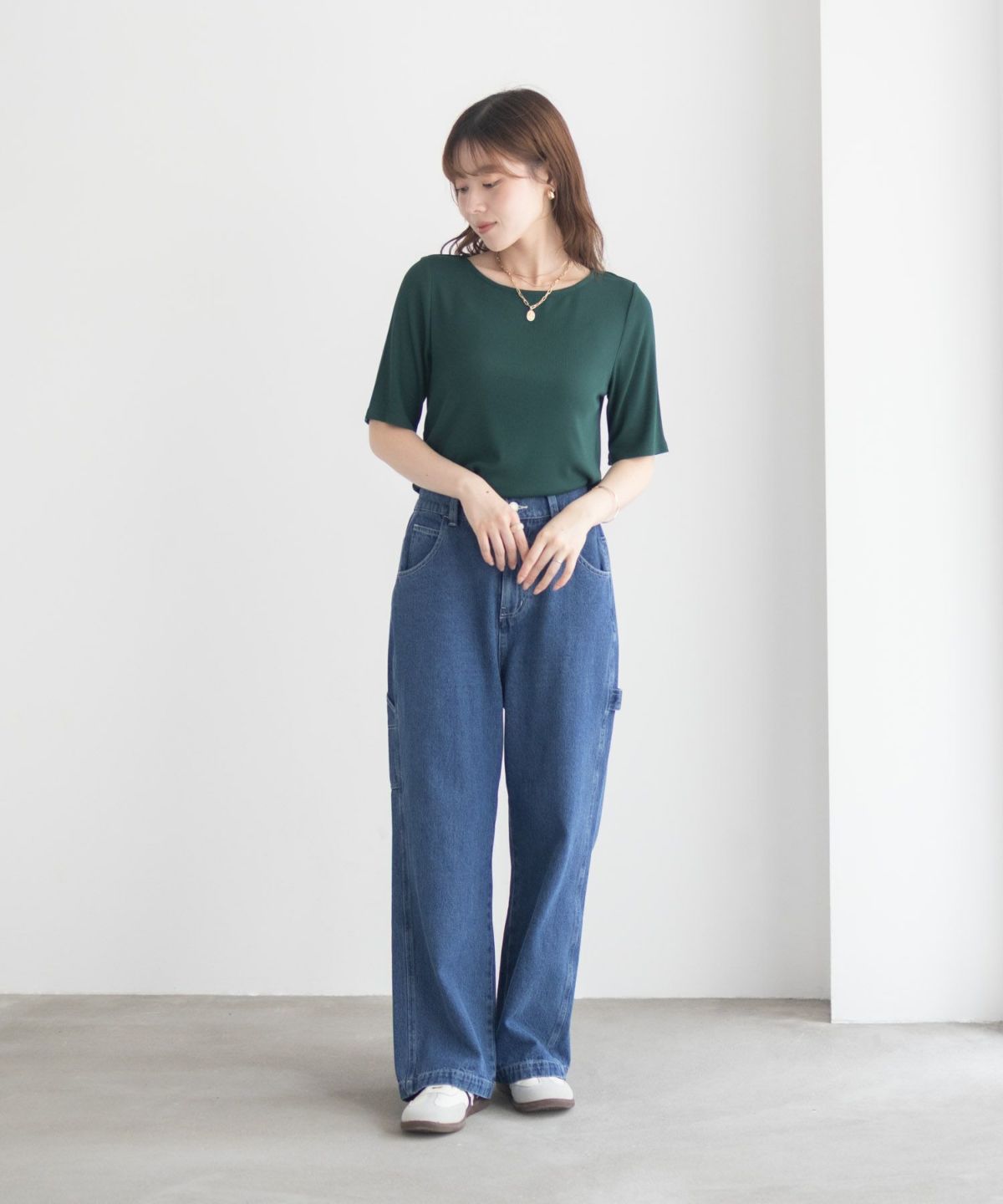 milli de l'air テレコハーフスリーブカットソー レディース ネコポス 対応商品