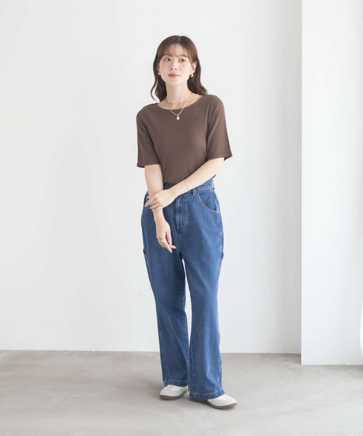 milli de l'air テレコハーフスリーブカットソー レディース ネコポス 対応商品