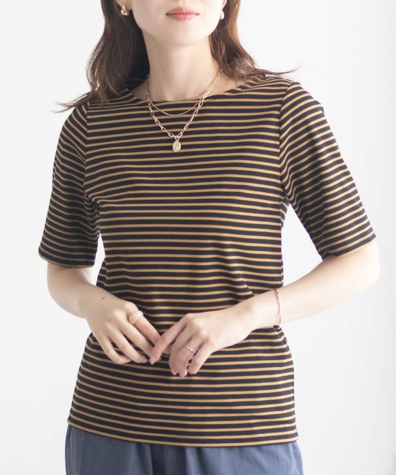 milli de l'air テレコハーフスリーブTシャツ レディース メール便 対応商品商品画像-3