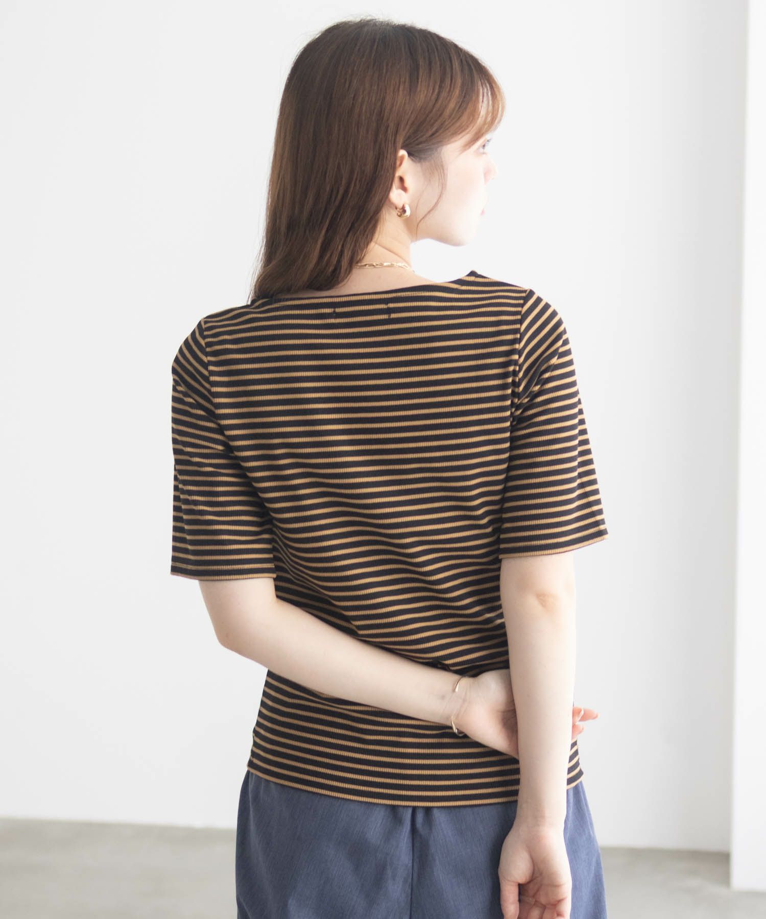 milli de l'air テレコハーフスリーブTシャツ レディース ネコポス 対応商品