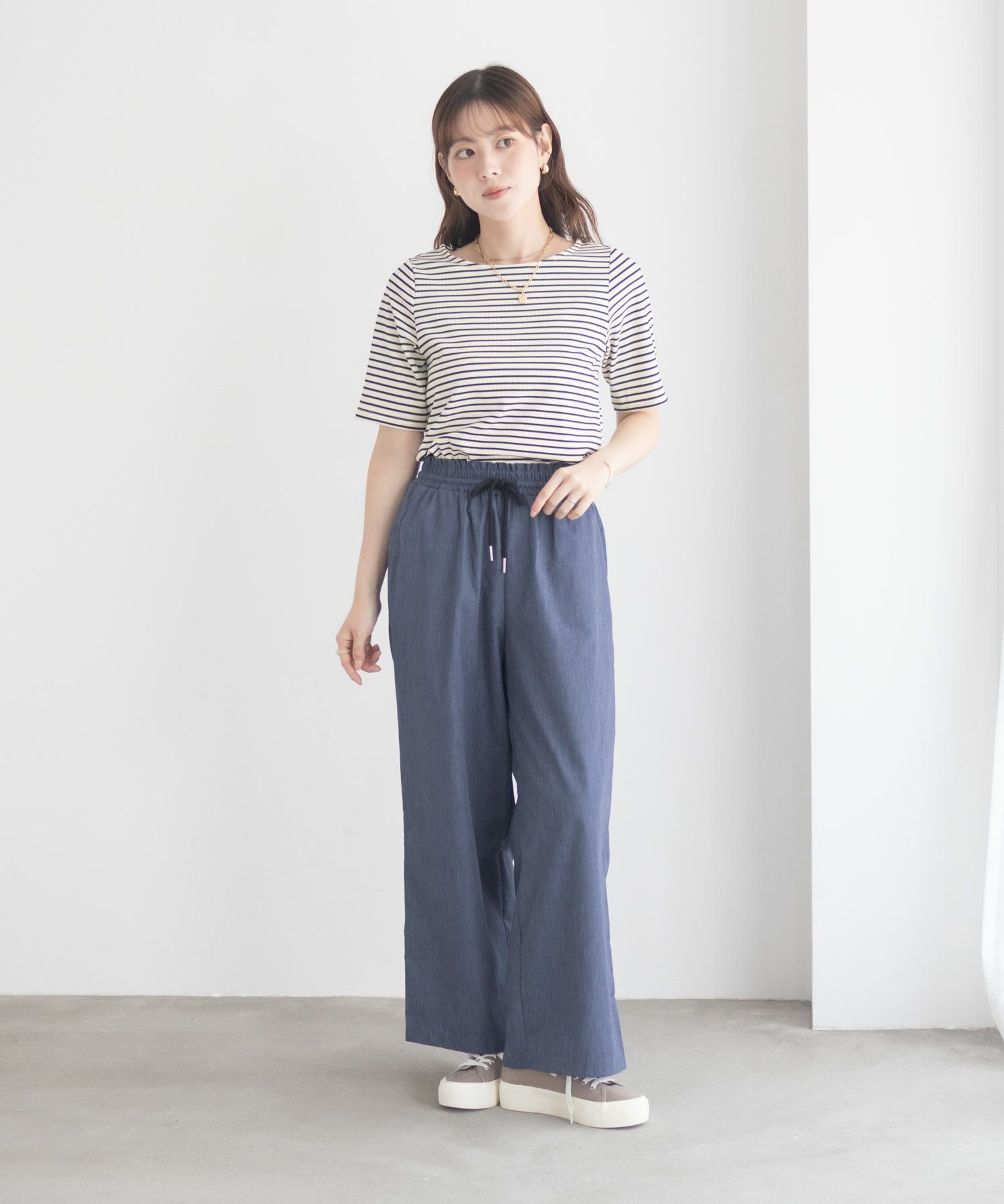 milli de l'air テレコハーフスリーブTシャツ レディース ネコポス 対応商品