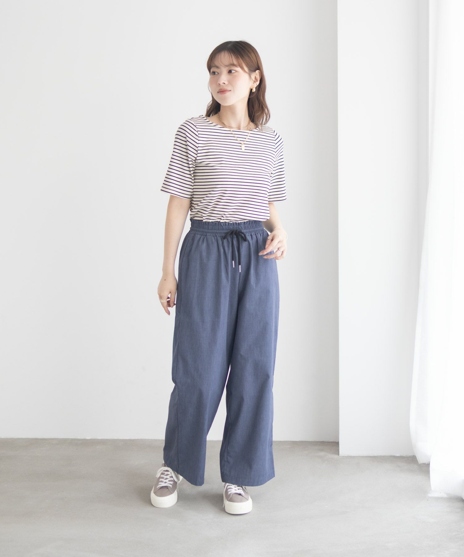 milli de l'air テレコハーフスリーブTシャツ レディース ネコポス 対応商品