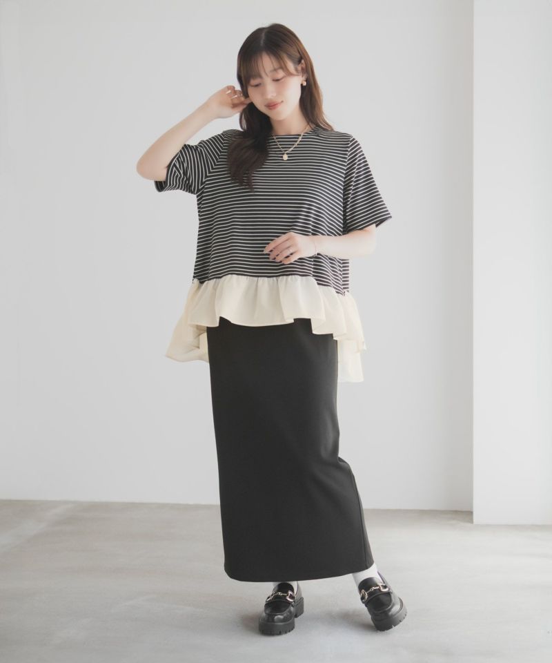 milli de l'air ヘム切替ペプラムトップス レディース メール便 対応商品商品画像-25