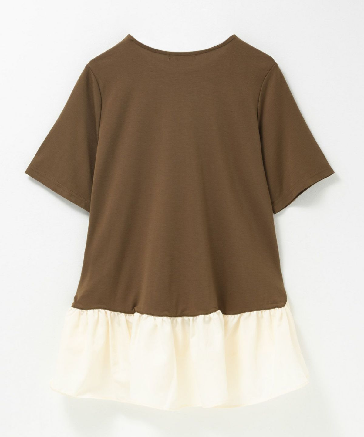 milli de l'air ポンチ素材 ヘム切替ペプラムトップス レディース ネコポス 対応商品