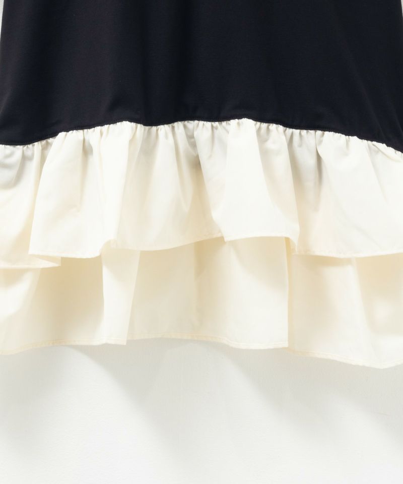 milli de l'air ポンチ素材 ヘム切替ペプラムトップス レディース メール便 対応商品商品画像-21