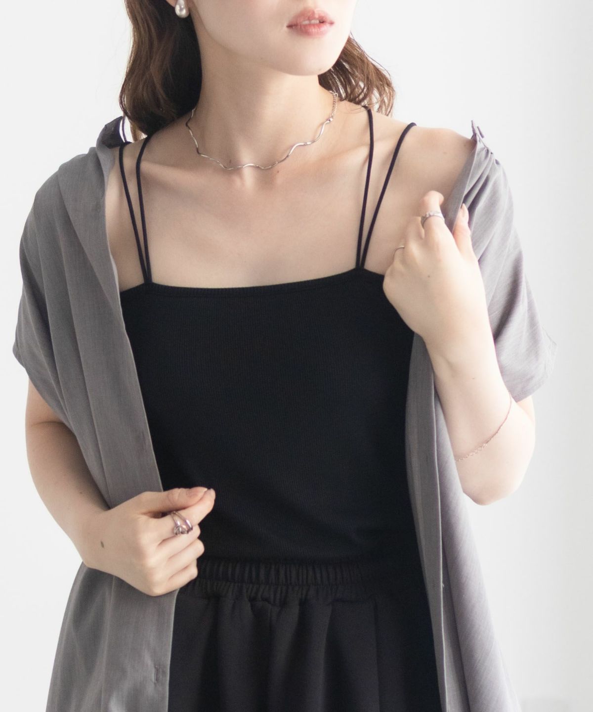 milli de l'air バックストラップカップ付きキャミソール レディース