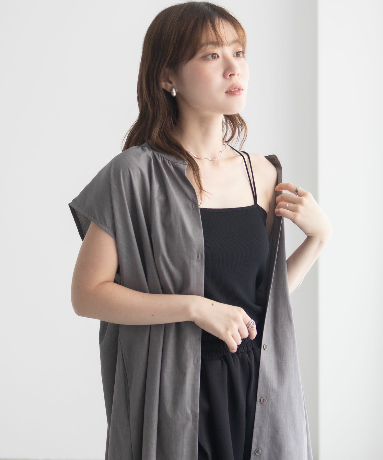 milli de l'air バックストラップカップ付きキャミソール レディース