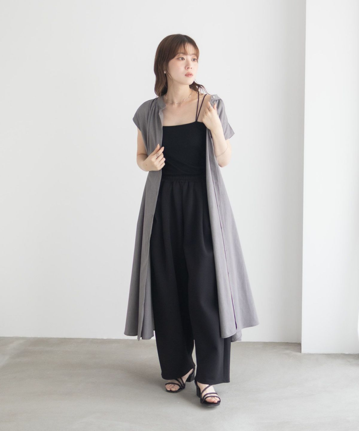 milli de l'air バックストラップカップ付きキャミソール レディース