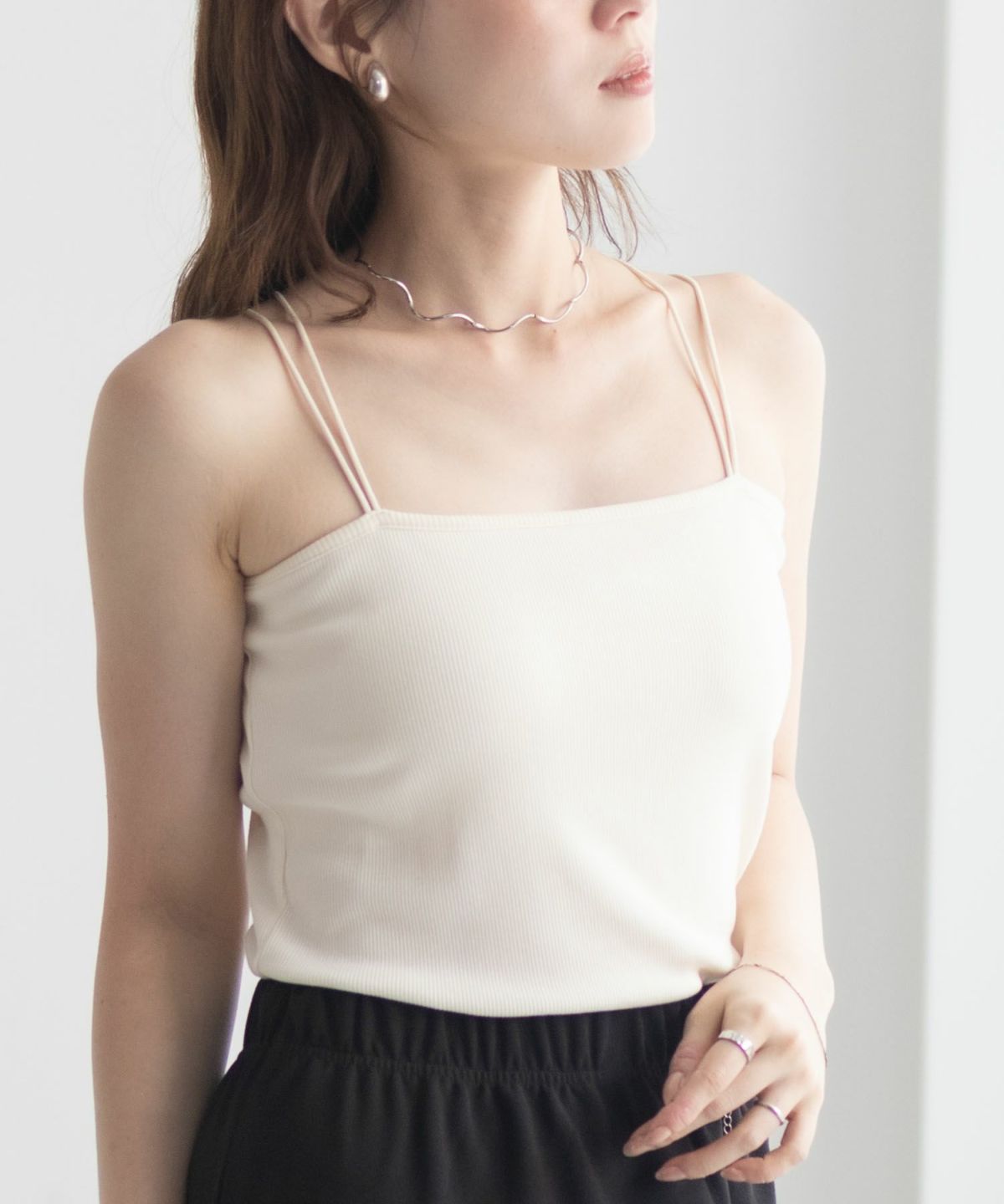 milli de l'air バックストラップカップ付きキャミソール レディース