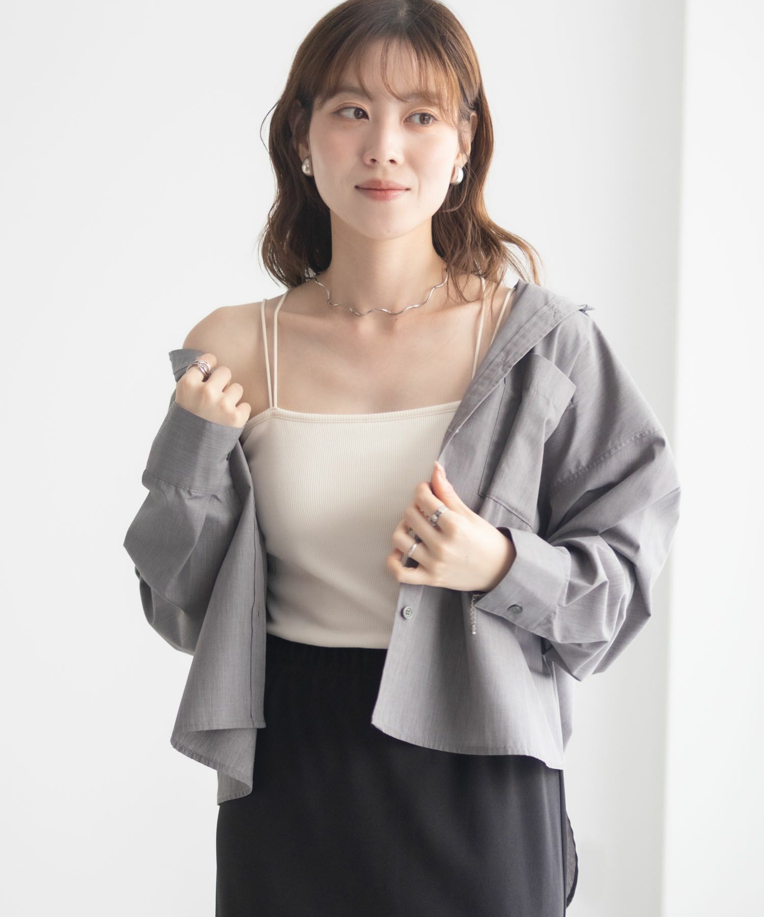 milli de l'air バックストラップカップ付きキャミソール レディース商品画像-12