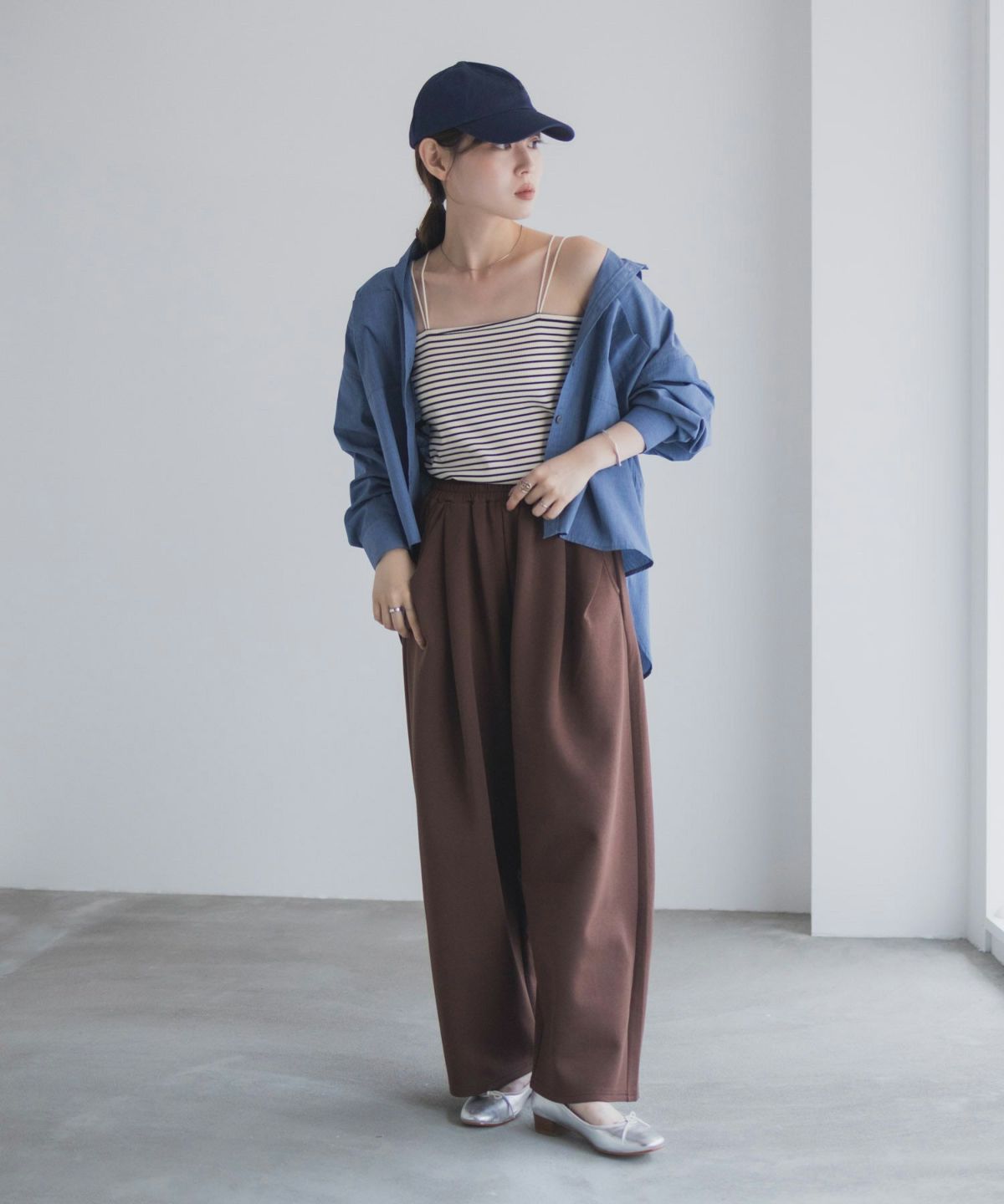 milli de l'air バックストラップカップ付きキャミソール レディース