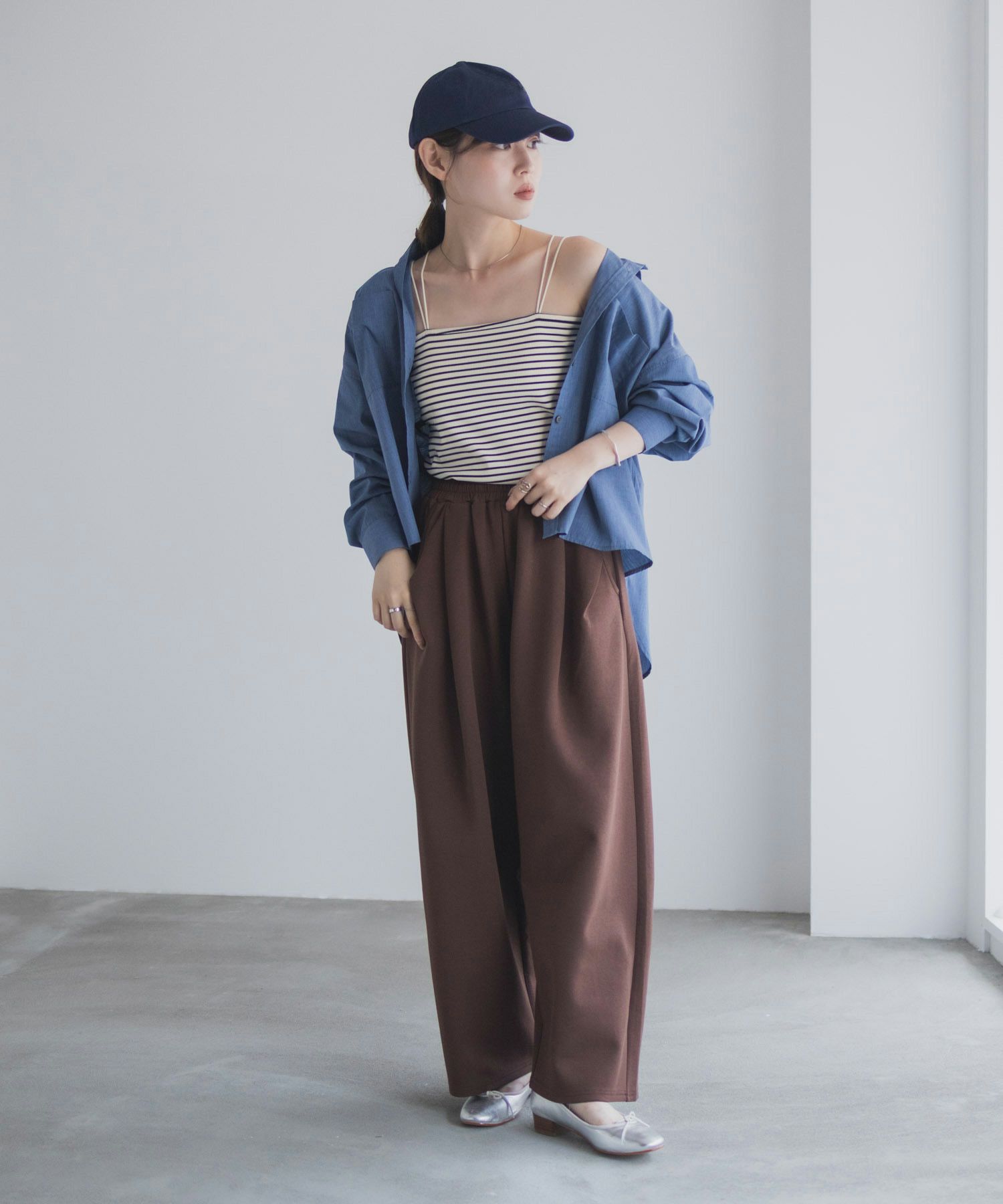 milli de l'air バックストラップカップ付きキャミソール レディース