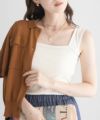 milli de l'air ワイドストラップスクエアタンクトップ レディース メール便 対応商品商品サムネイル-1