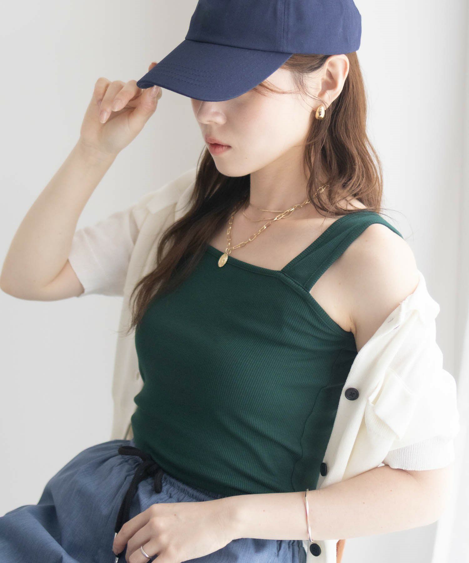 milli de l'air ワイドストラップスクエアタンクトップ レディース メール便 対応商品商品サムネイル-3