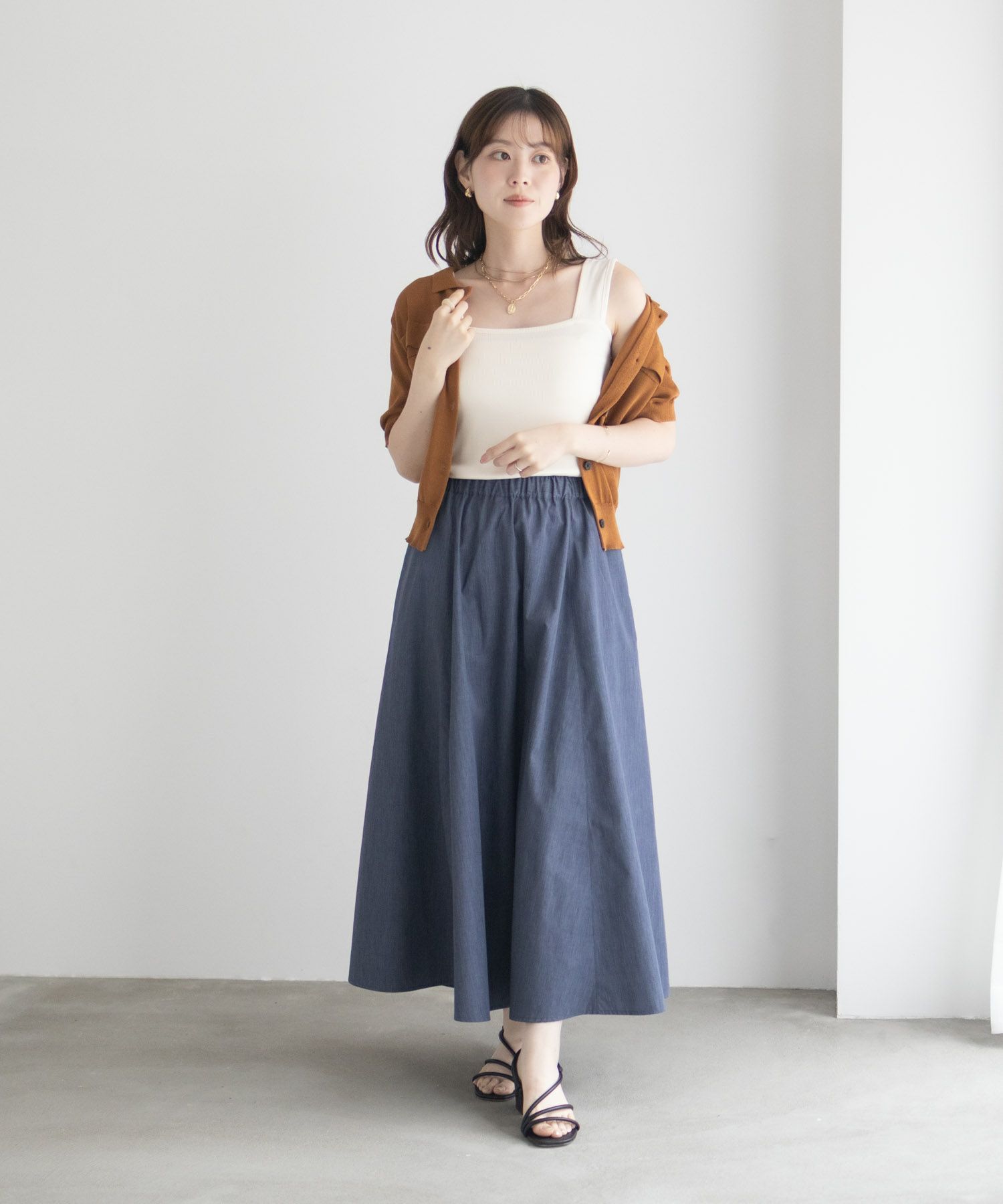 milli de l'air ワイドストラップスクエアタンクトップ レディース メール便 対応商品商品サムネイル-10