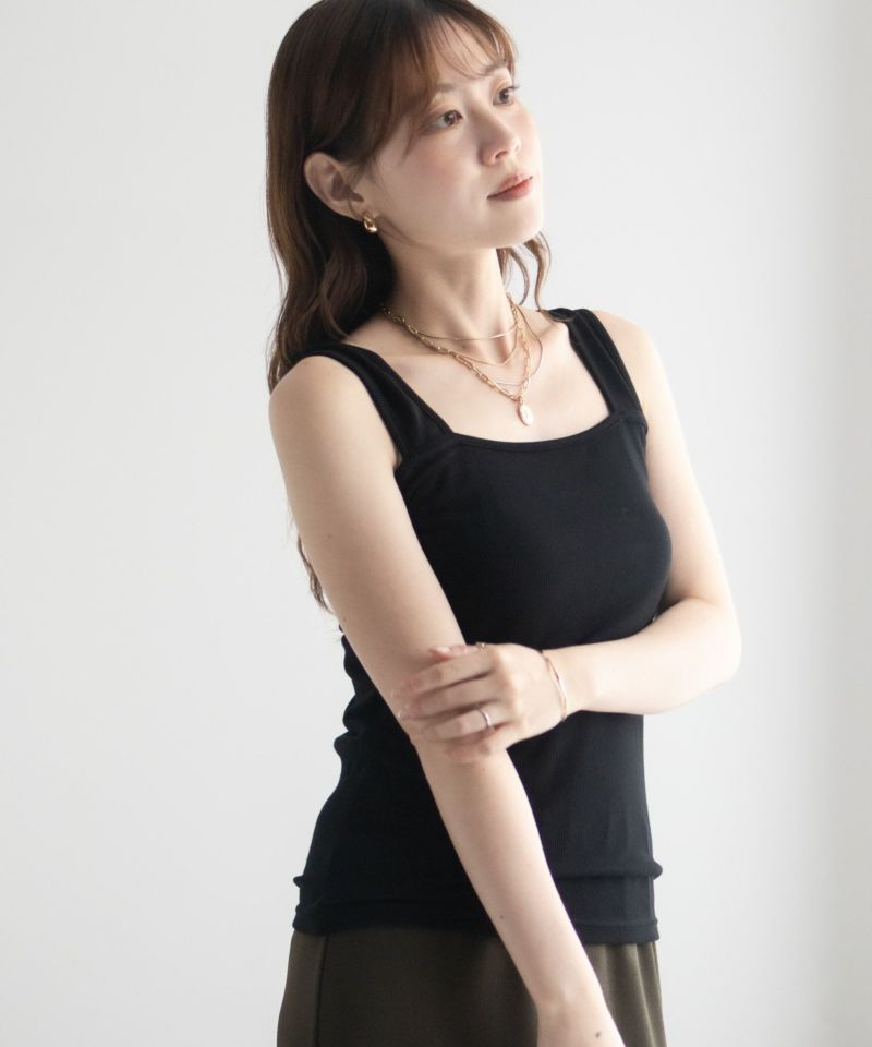 milli de l'air ワイドストラップスクエアタンクトップ レディース メール便 対応商品商品画像-12