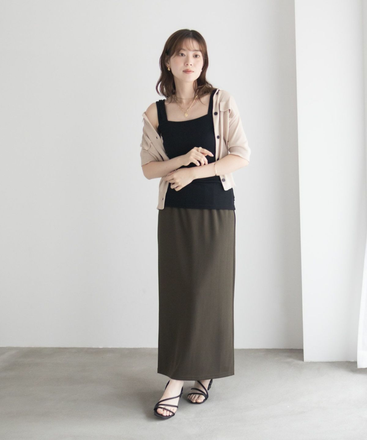 milli de l'air ワイドストラップスクエアタンクトップ レディース ネコポス 対応商品