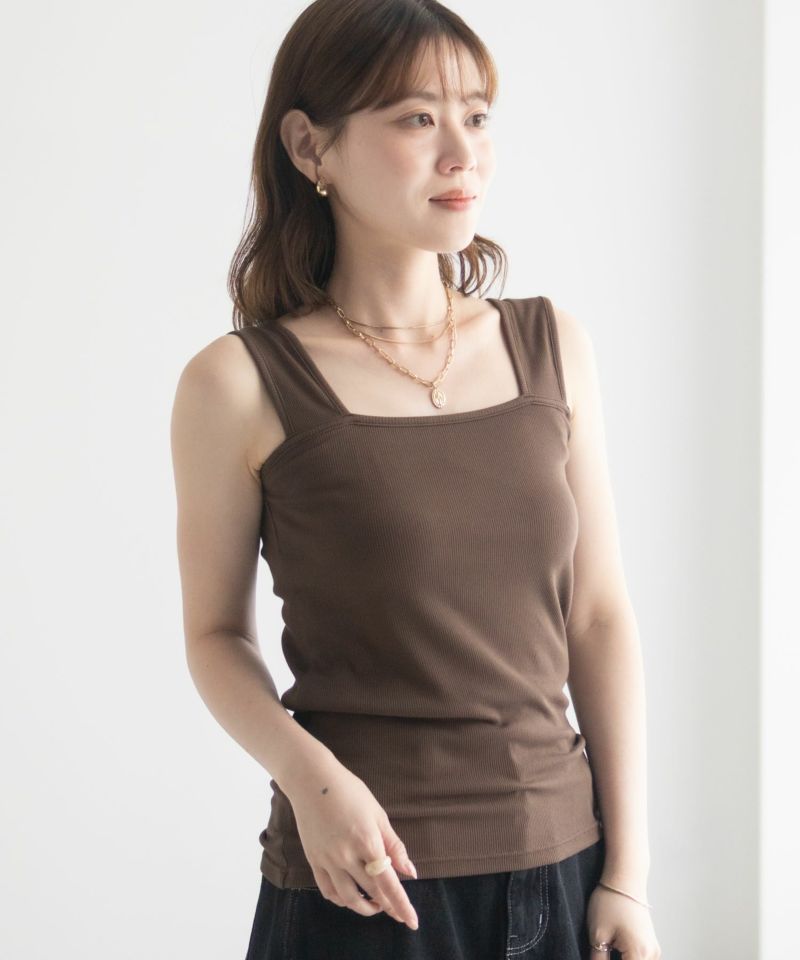 milli de l'air ワイドストラップスクエアタンクトップ レディース メール便 対応商品商品画像-19