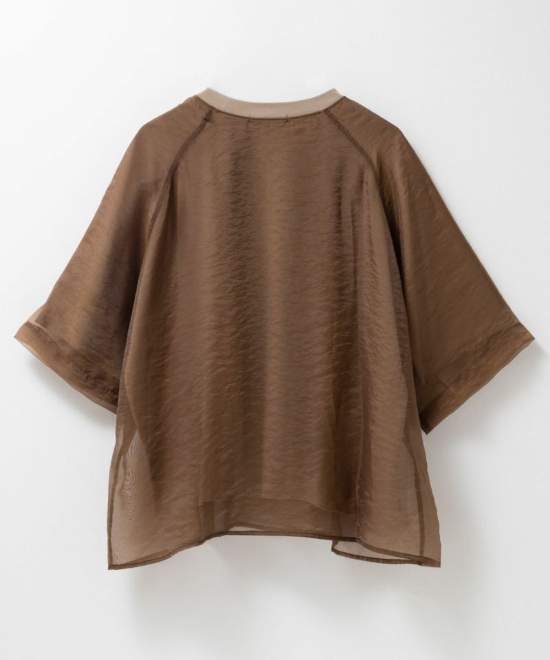 milli de l'air  ポンチ素材 シアーレイヤードトップス レディース メール便 対応商品商品画像-25