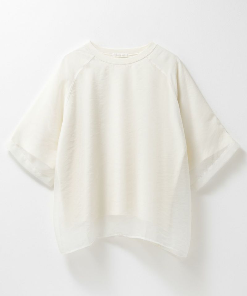 milli de l'air ポンチ素材 シアーレイヤードトップス レディース メール便 対応商品商品画像-26