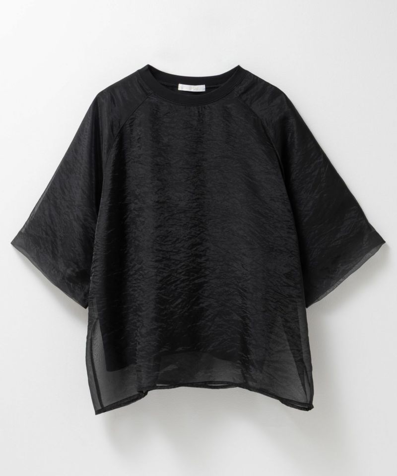 milli de l'air ポンチ素材 シアーレイヤードトップス レディース メール便 対応商品商品画像-28