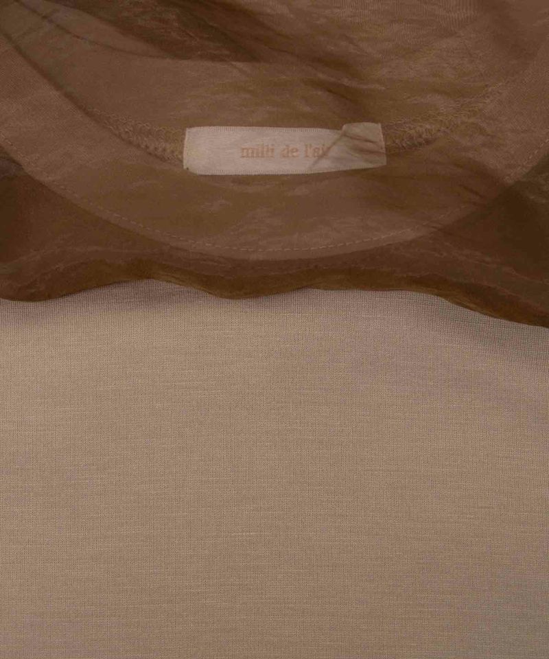 milli de l'air  ポンチ素材 シアーレイヤードトップス レディース メール便 対応商品商品画像-30