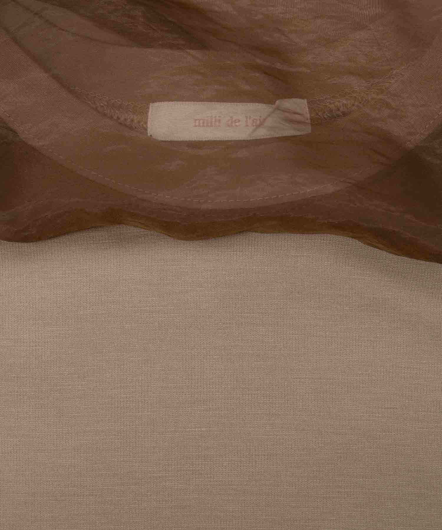 milli de l'air ポンチ素材 シアーレイヤードトップス レディース ネコポス 対応商品