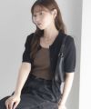 milli de l'air ポロカラーダブルポケットニット レディース