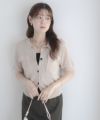 milli de l'air ポロカラーダブルポケットニット レディース