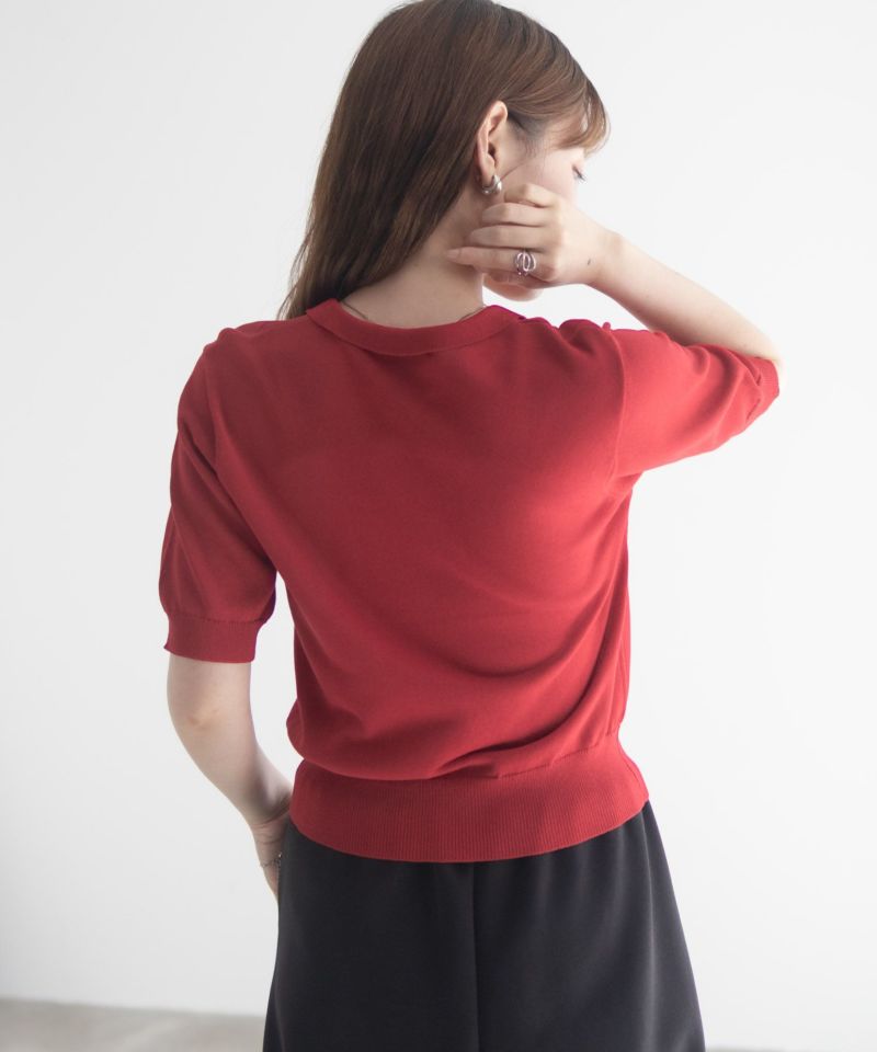 milli de l'air ポロカラーダブルポケットニット レディース商品画像-10