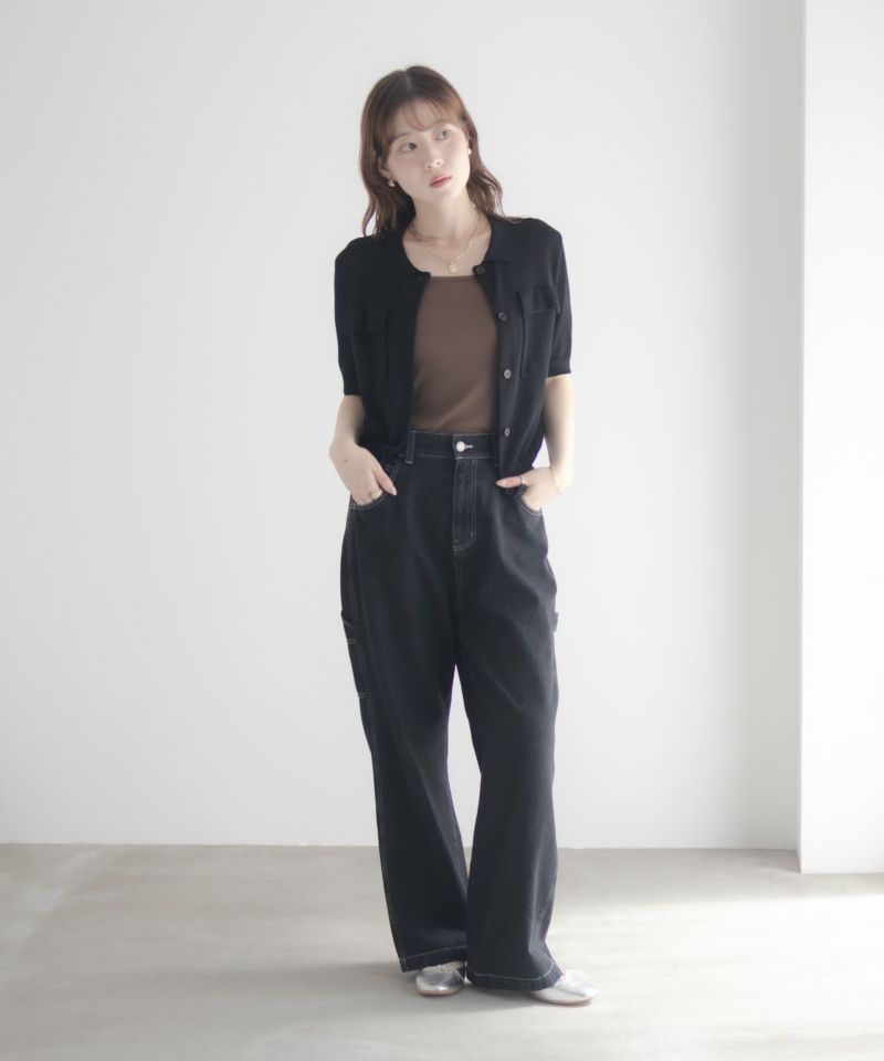 milli de l'air ポロカラーダブルポケットニット レディース商品画像-19