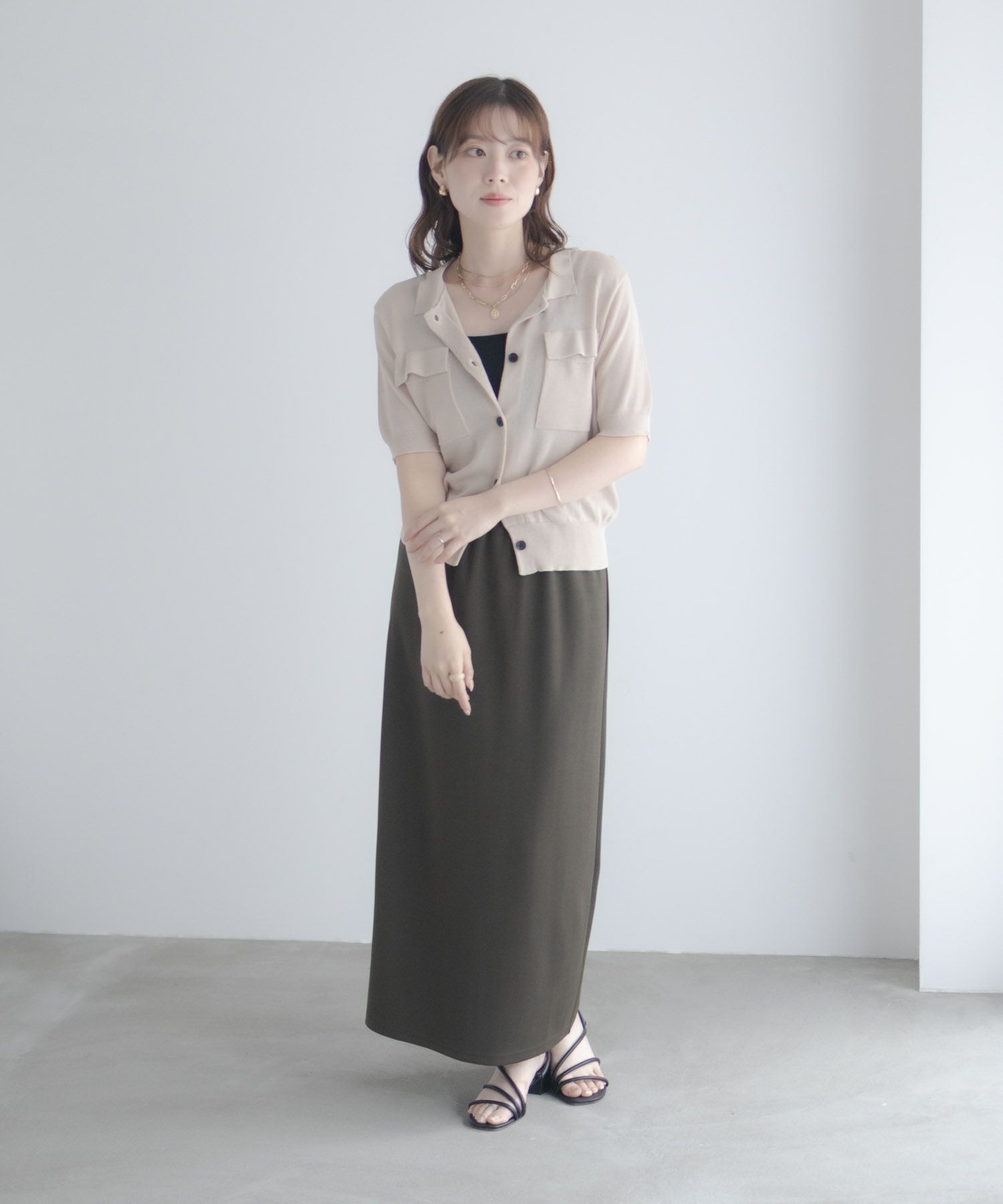 [さらに50%OFF]milli de l'air ポロカラーダブルポケットニット レディース商品サムネイル-23
