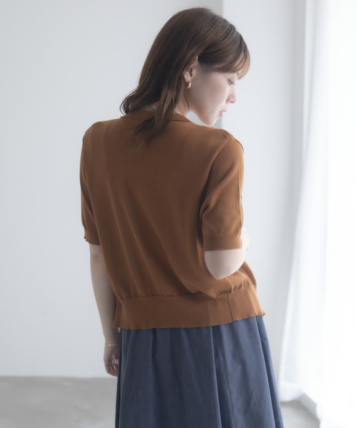 milli de l'air ポロカラーダブルポケットニット レディース商品画像-25