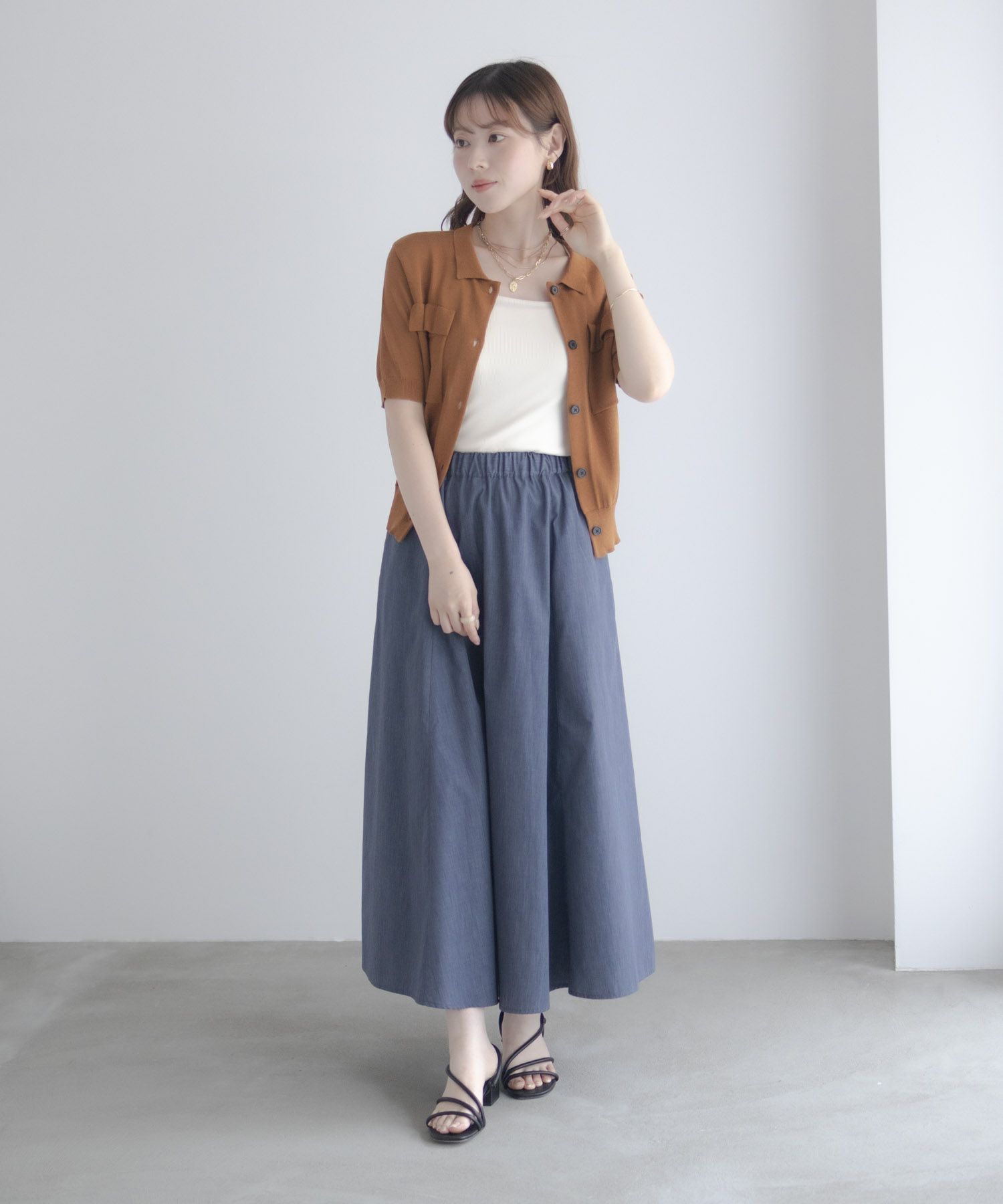 [さらに50%OFF]milli de l'air ポロカラーダブルポケットニット レディース商品サムネイル-27