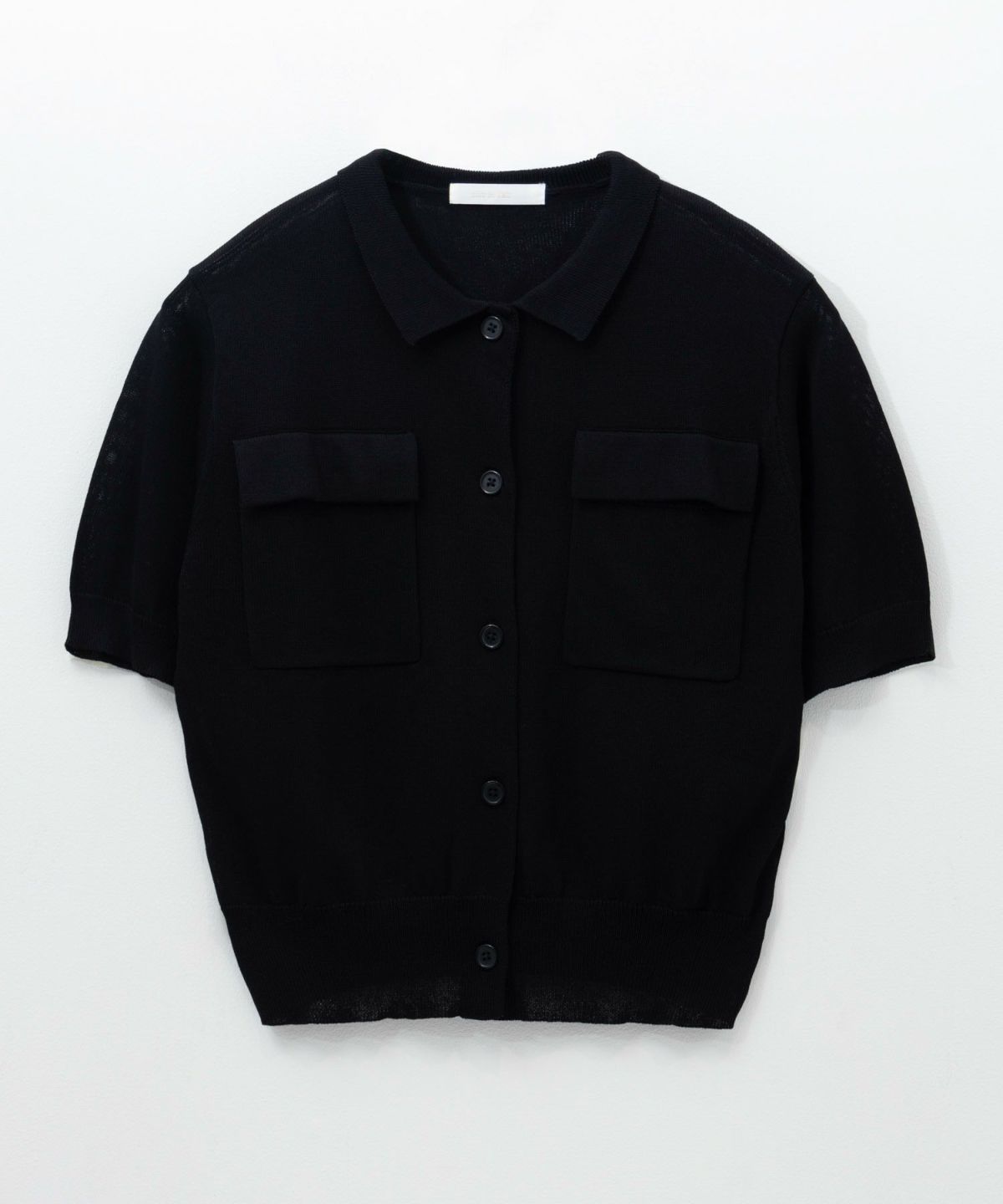 milli de l'air ポロカラーダブルポケットニット レディース