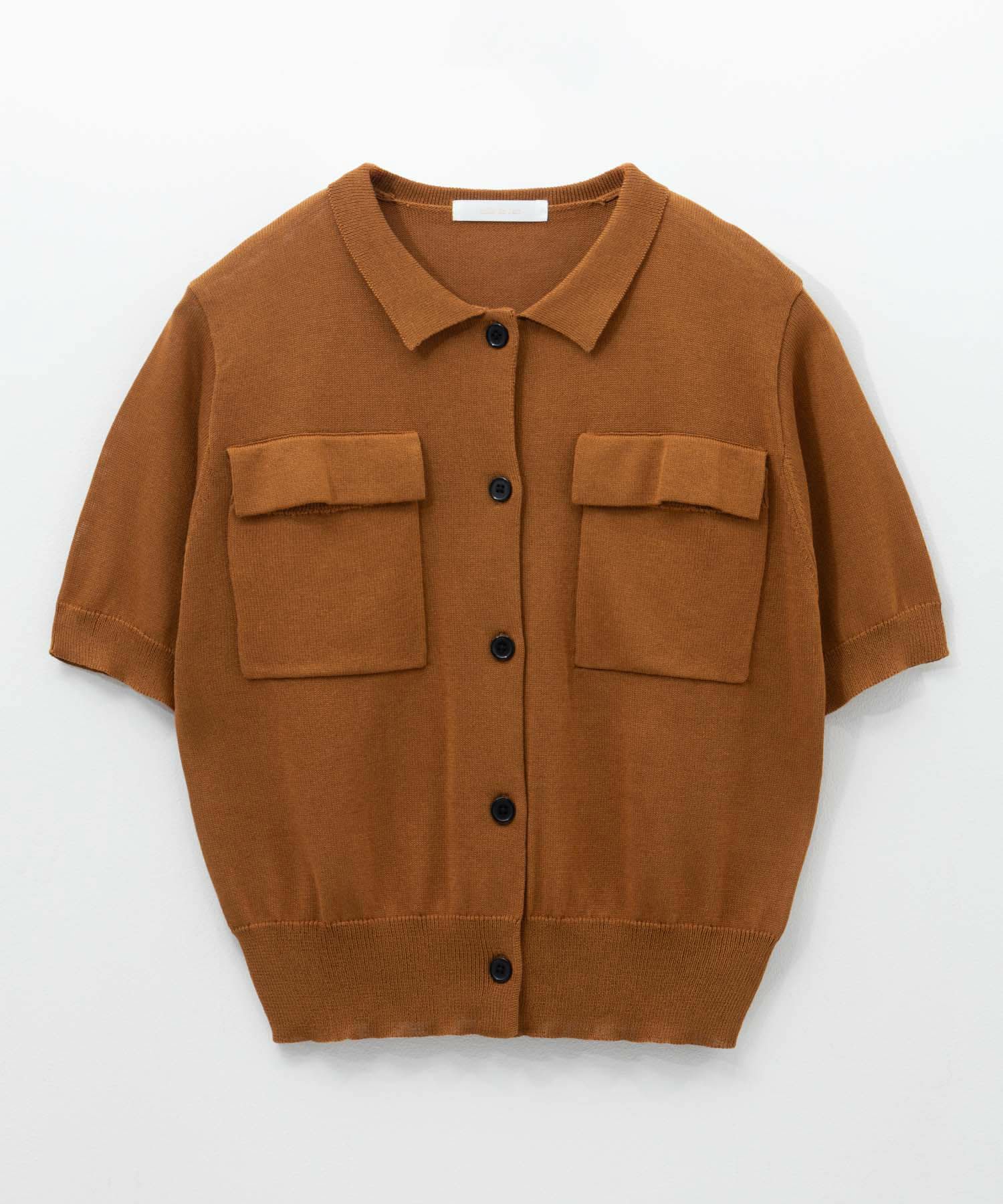 milli de l'air ポロカラーダブルポケットニット レディース