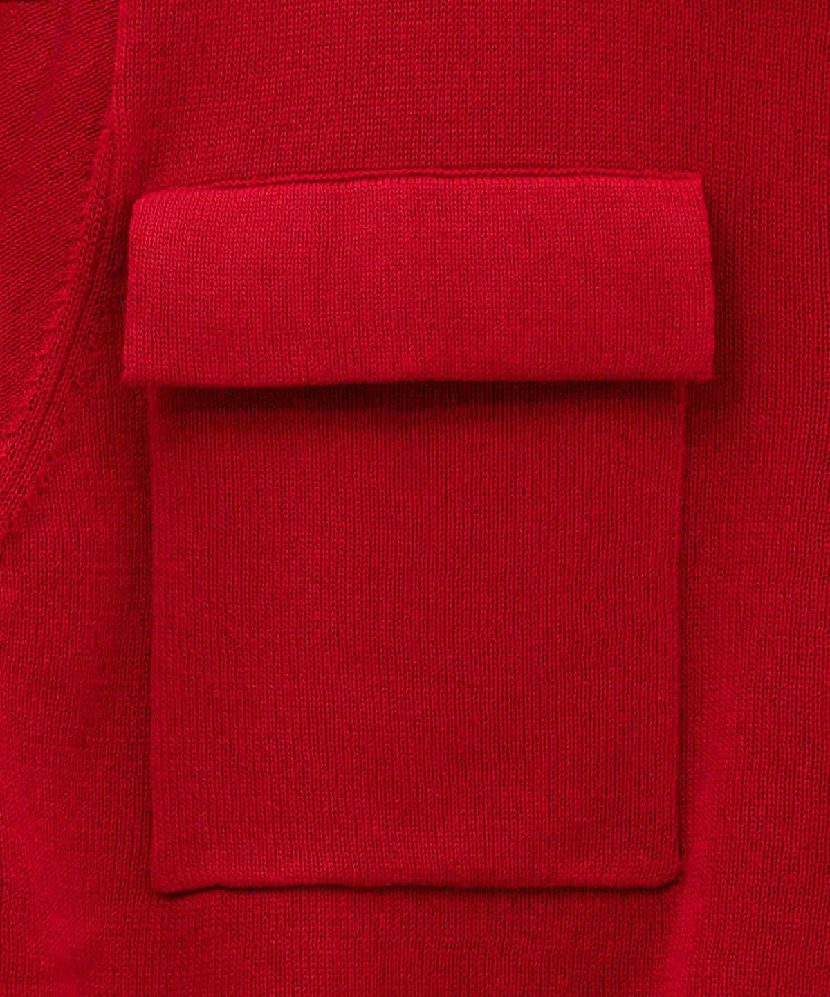 milli de l'air ポロカラーダブルポケットニット レディース