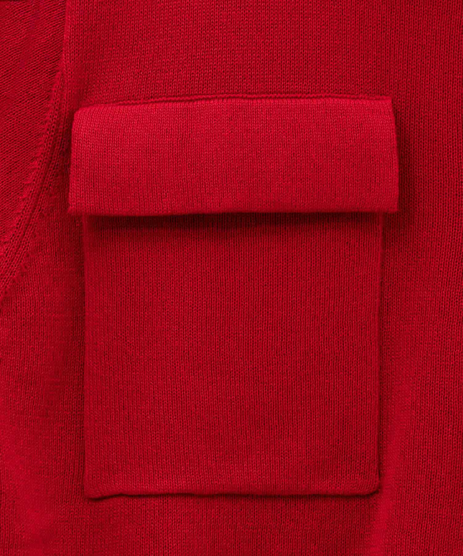 milli de l'air ポロカラーダブルポケットニット レディース