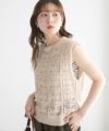 milli de l'air 幾何柄編みニットベスト レディース
