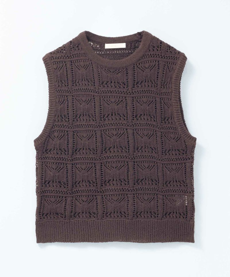 milli de l'air 幾何柄編みニットベスト レディース商品画像-18