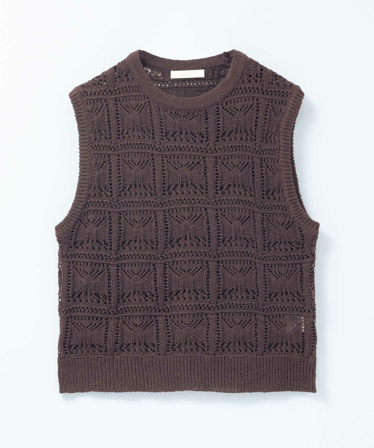 milli de l'air 幾何柄編みニットベスト レディース商品画像-18