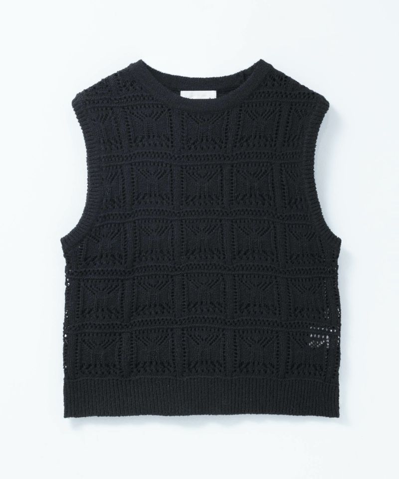 milli de l'air 幾何柄編みニットベスト レディース商品画像-22