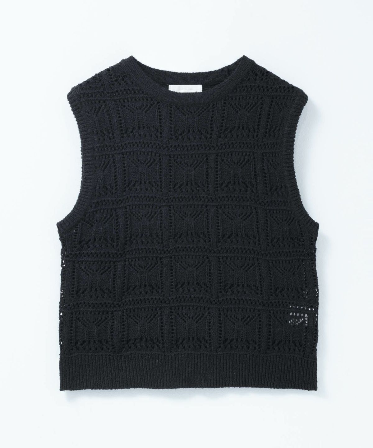 milli de l'air 幾何柄編みニットベスト レディース