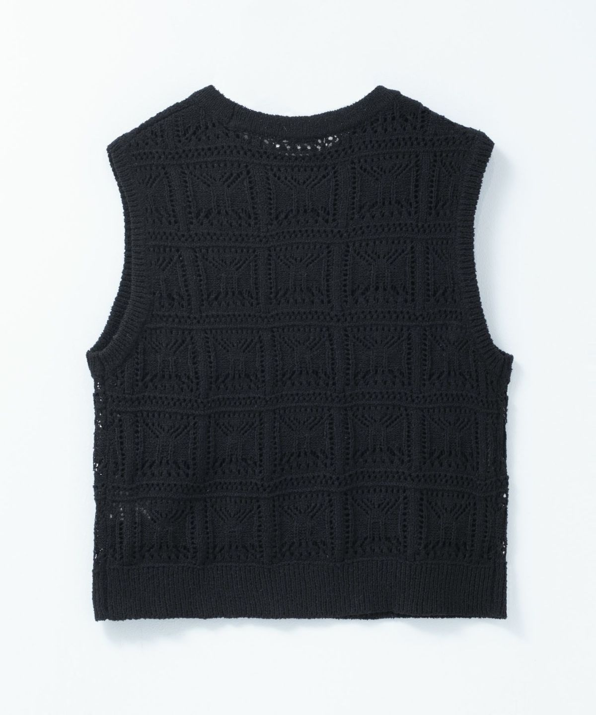 milli de l'air 幾何柄編みニットベスト レディース