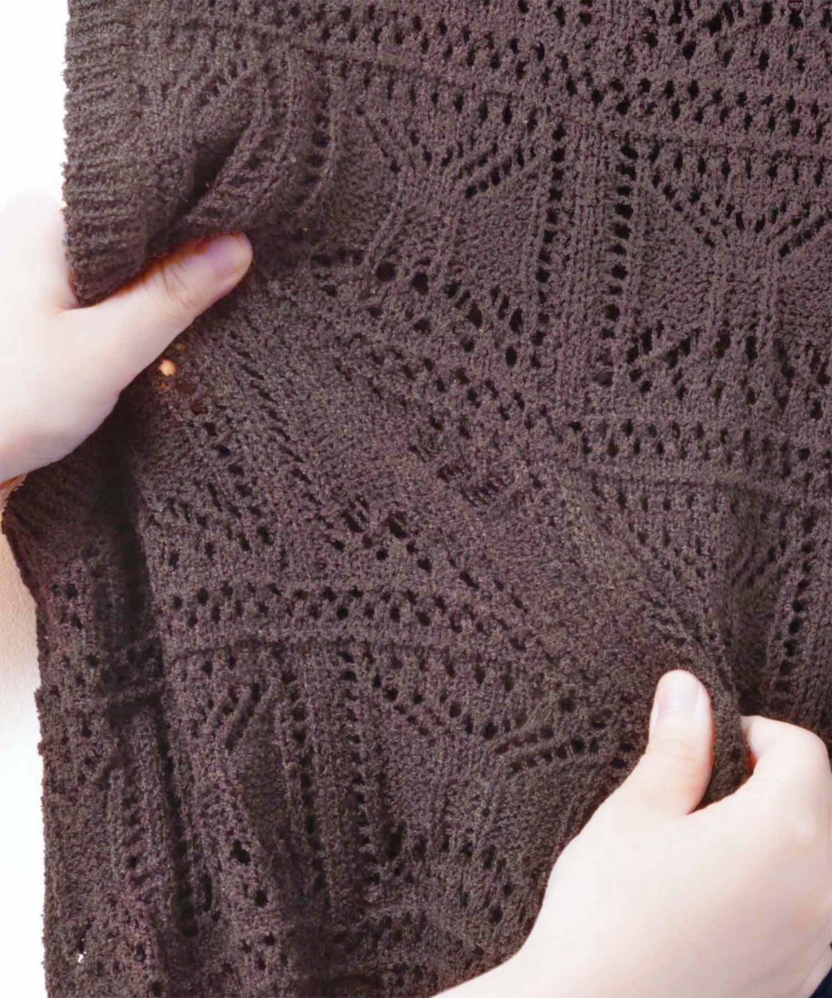 milli de l'air 幾何柄編みニットベスト レディース