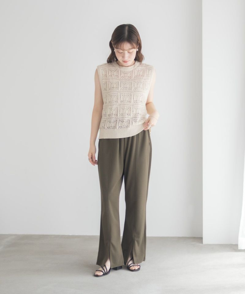 milli de l'air 幾何柄編みニットベスト レディース商品画像-26