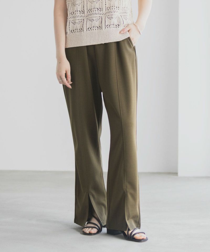 milli de l'air カットジョーゼットスリットパンツ レディース商品画像-2