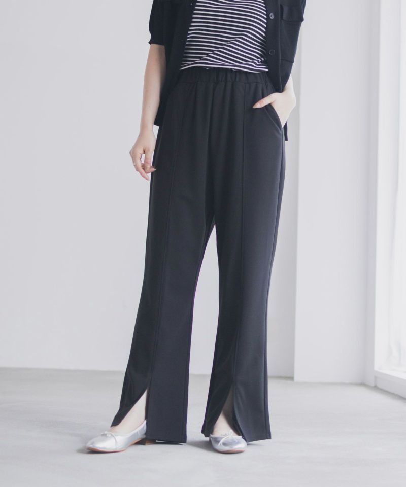 milli de l'air  カットジョーゼットスリットパンツ レディース商品画像-3