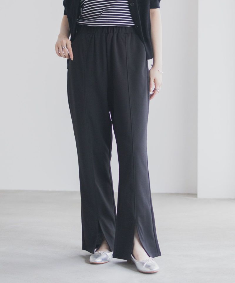 milli de l'air  カットジョーゼットスリットパンツ レディース商品画像-5
