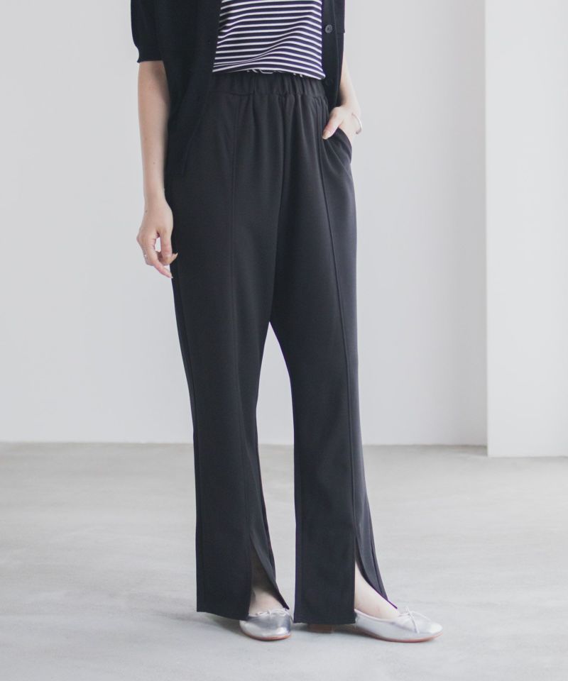 milli de l'air  カットジョーゼットスリットパンツ レディース商品画像-6